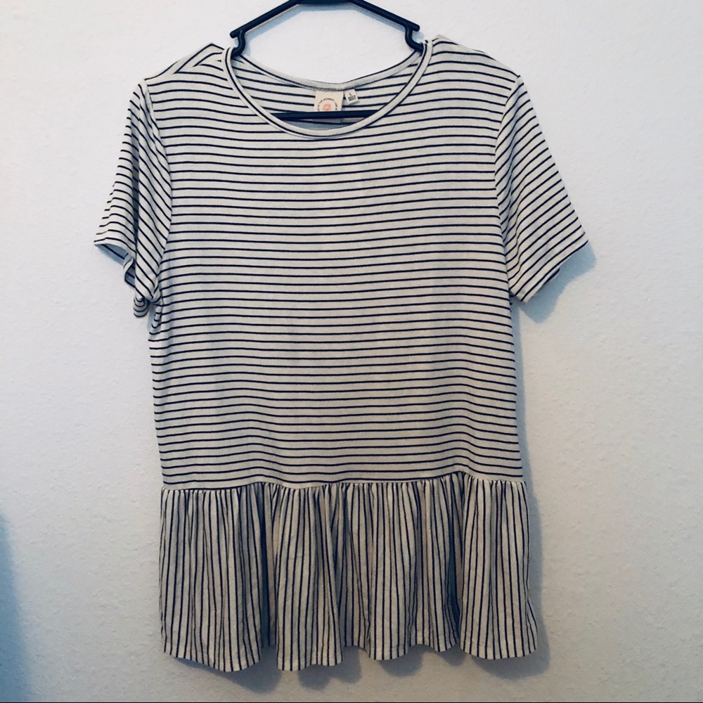 • stripe peplum •